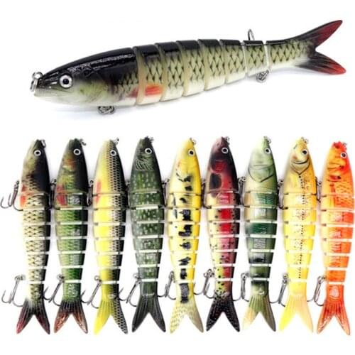 Fishing Lures Multi-section Wobblers Hard Bait 13.5cm 20g Artificial Bait with 3D Eyes Plastic Lure Floating Swim Fishing Gear