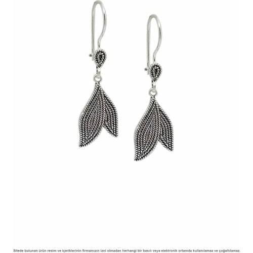 Silver Leaf Filigree Lady Earrings