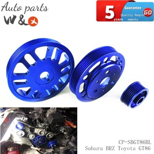 Crankshaft Pulley For Toyota GT86 Subaru BRZ 2.0L 12-no Aluminum Crank Belt Pulley CP-TYGT86BL