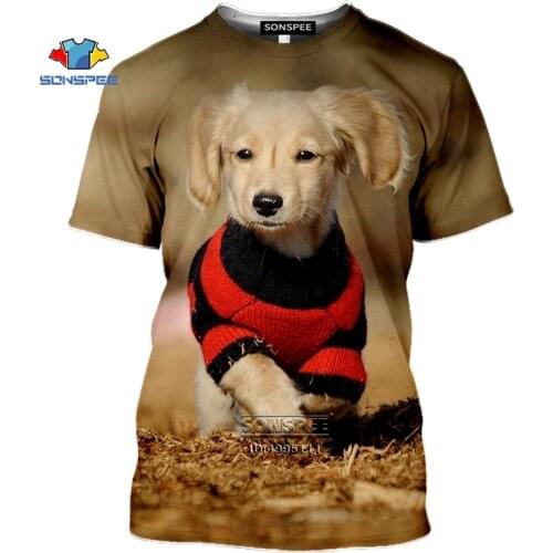 SONSPEE Dachshund T-shirt 3D Print Mens Tshirt Casual Summer O-Neck Short Sleeve Unisex Hip Hop Fitness Shirt Tee Puppy Dog Top