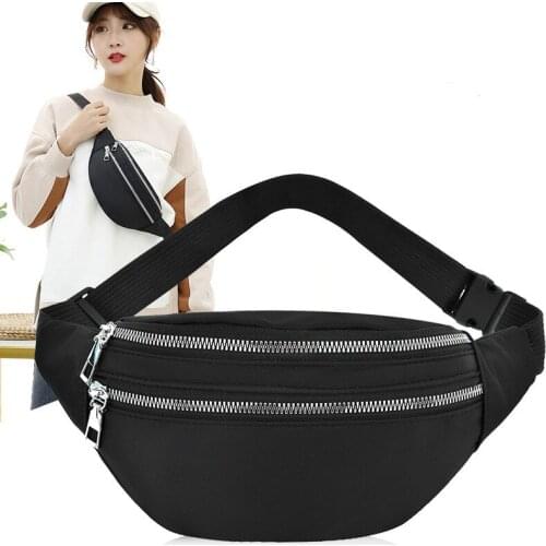 Mens and Womens Sports Running Waist Bag Fanny Pack Belt Bag Fashion Phone Pockets Oxford Waterproof Cross Body Bag Purses