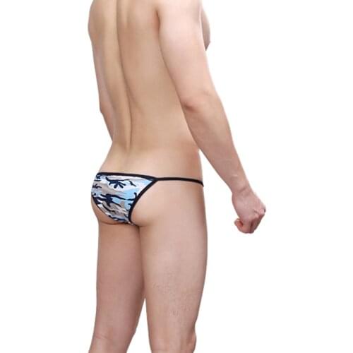 Narrow thin belt convex camouflage low waist mens underwear sexy briefs men bikini unterhosen herren briefs hombre malla