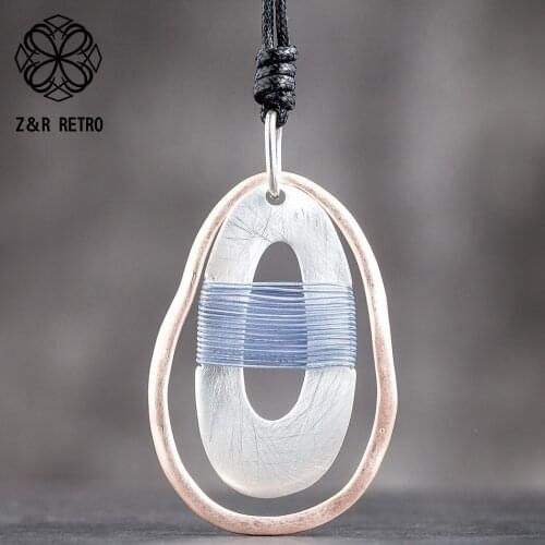 Vintage Suspension Fashion Collar Necklace Womens Statement Pendant Jewelry Long Chain Decoration Accessories For Birthday 2020