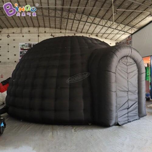 Custom Built 6x6x3.5 Meters Giant Black Inflatable Dome Igloo for Event Party Toy BG-T0327-2