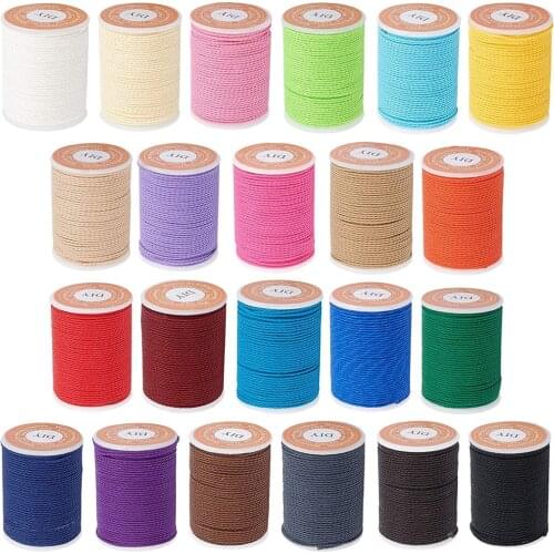 9-10Rolls Waxed Polyester Cord Twisted Sewing Waxed Thread Stitching Cord for for DIY Bracelets Necklace Jewelry Making