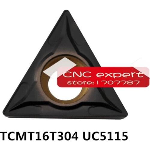 10PCS TCMT16T304 UC5115/TCMT16T308 UC5115. cutting blade,Suitable for STFCR STUCR Series Lathe Tool, Suitable cast iron