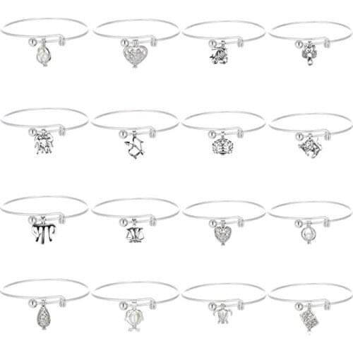 HENGSHENG 16 PCS Pearl Oysters Bracelet Sets Bangle Bracelets Pearl Oyster Fitting Locket with 1 PC Real Freshwater Pearl