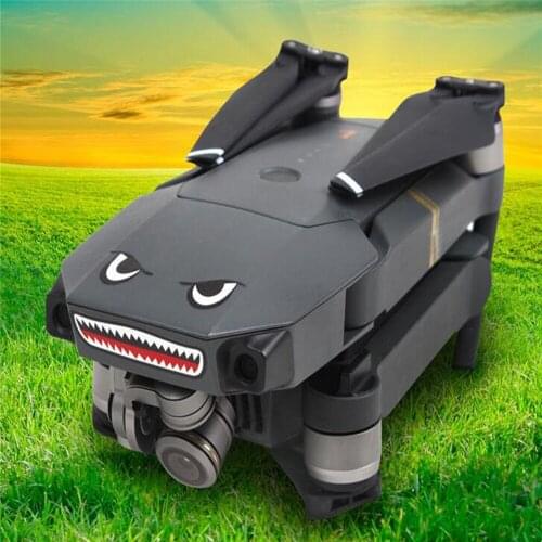 2pcs Drones Stickers Waterproof 3M Decal Skin Sticker for DJI Mavic 2 Pro/Zoom RC Drone Shark Face Stickers