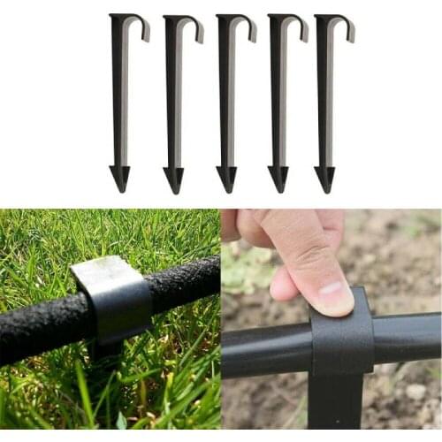 20pcs 16mm Irrigation Tubing Stakes Irrigation Drip Support Hold Ground Stakes Pegs Stakes Kit for Garden Patio Lawn Flower Bed