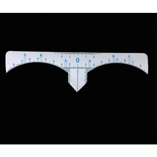 50pcs Disposable Tattoo Eyebrow Ruler Sticker Adhesive Microblading Guide Permanent Makeup Supplies Beauty Art Tool Accessories