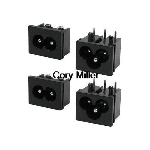 AC 250V 2.5A IEC320 C6 Male Plug Inlet Socket + 2 Pcs IEC320 C8 Plug