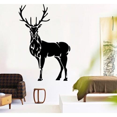 AiyoAiyo Deer Wall Sticker for Living Room Bedroom DecorAccessories Vinyl Art Wall Stickers Waterproof Adesivo Home Decoration