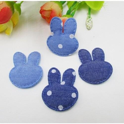 10PCS Rubbit Ball Padded Appliques For clothes DIY Baby hair Clip headwear Decor Ornament Accessories