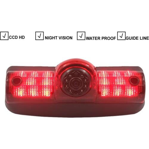 Car LED Brake Light Rear View Backup Camera For Nissan NV Passenger Cargo Van 2009-2014 CCD Auto Parking Reverse Camera 8pc IR