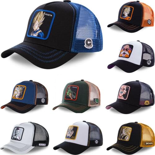New Brand Dragon Ball Naruto All Styles Snapback Cotton Baseball Cap Men Women Hip Hop Dad Mesh Hat Trucker Hat Dropshipping