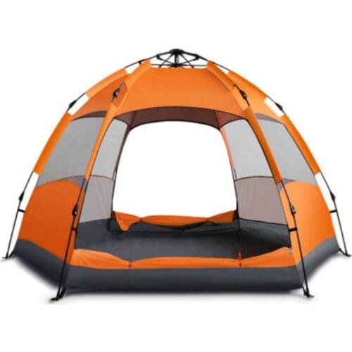 Outdoor Rainproof Hexagonal Big Tourist Camping Automatic Quick Opening Tent
