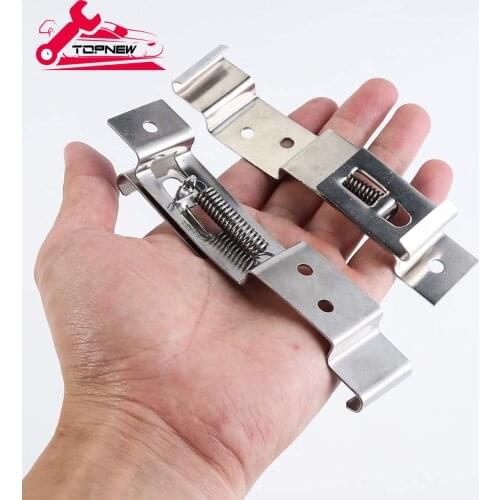 Trailer Number Plate Holders Clips Stainless Steel Spring Loaded Numberplate Clamps Ideal for Trailers and Caravans