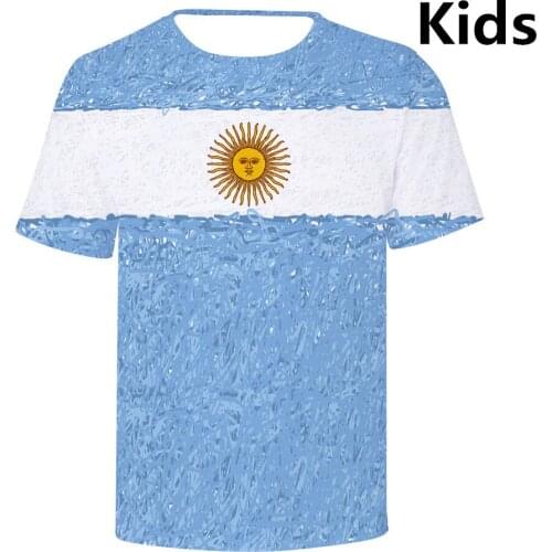 3 to 14 Years Kids T Shirt National Flag Portugal Argentina Germany Russia Brazil USA 3d T-shirt fashion Lovely Tshirt Clothes