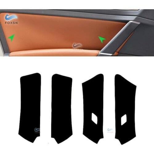For VW Golf 7 2014 2015 2016 2017 2018 4pcs Car Door Handle Panel Microfiber Leather Protective Cover Trim