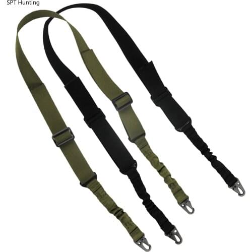 Two Point Tactical Airsoft Rifle Gun Sling Adjustable Swivels Bungee Shoulder Belt Strap Outdoor Hunting Accessories