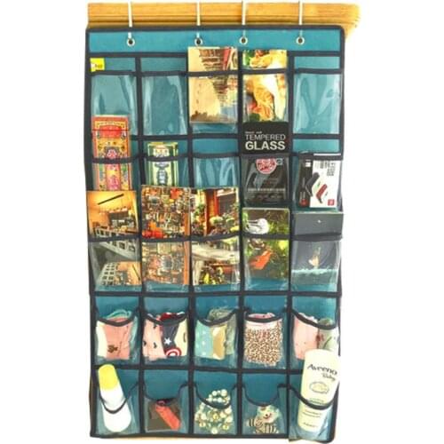 25 Clear Pockets Classroom Pocket Chart For Teacher Cell Phones Holder Door Hanging Calculator Organizer R9UA