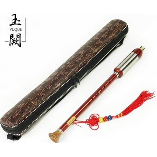 Chinese Traditional High Quality Detachable Single-pipe Vertical-blown Flute Mahogany Bawu Key of F, G