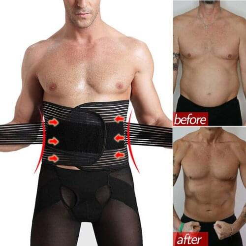 Men Shapewear Waist Trainer Body Shaper Modeling Belt Fat Compression Strap Shapewear Cincher Girdle Corset