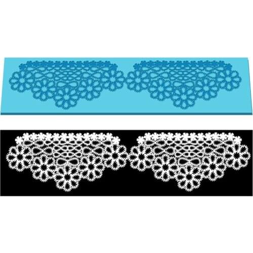 Beautiful Flower Lace Mold Cake Decoration Fondant Cake 3D Mold Food Grade Silicone Mould LS158