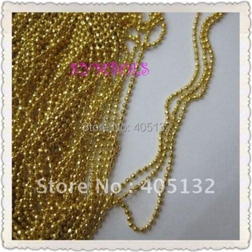 MDA--03 3D 100meters/bag Gold AND SilverTiny Beads Without Facets Chain Shape Metal Nail Decoration
