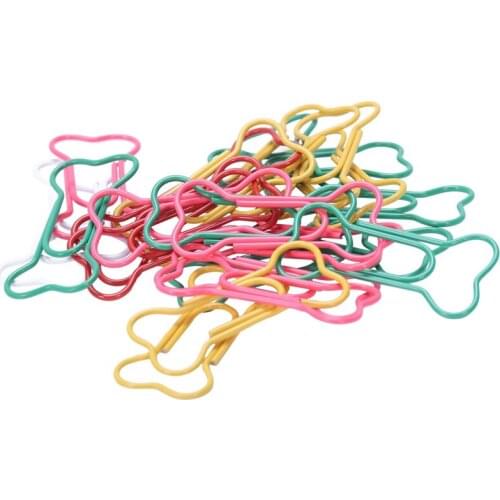 Metal Paper Clips 24 Pieces in PVC Box Bone