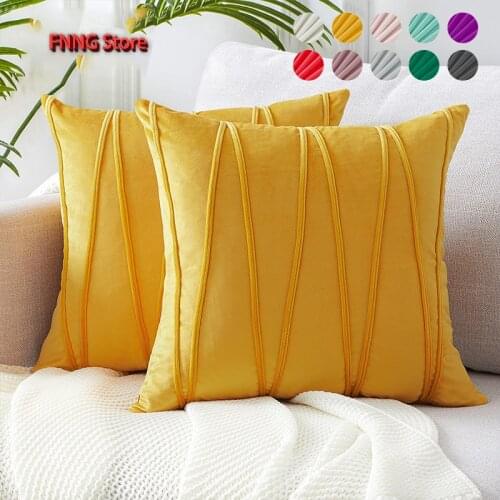 Soft Velvet Striped Cushion Covers Nordic Throw Pillows Cover Cases Decorative Pillowcases For Home Sofa Seat Chair