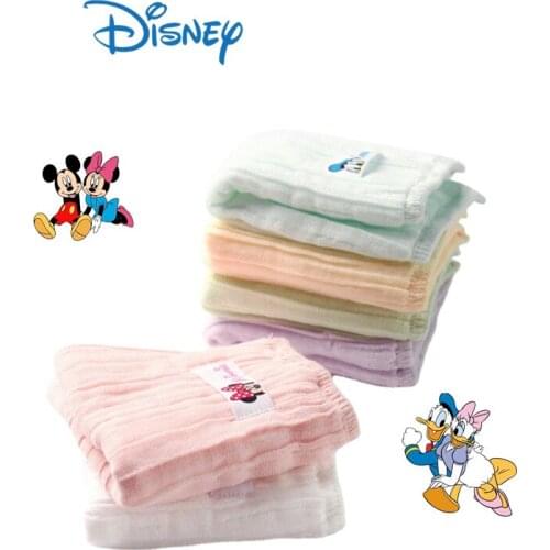 Genuine Disney Mickey Mouse Baby Cartoon 6-weight Gauze Handkerchief Donald Duck Print Childrens Soft Cotton Cute Small Towel