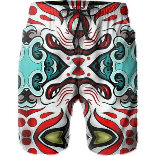 Hawaii Pants Beach R92 Breathable Quick Dry GeekCasual Kitsune Face