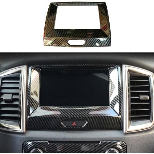 Fit For 2015 2016 2017 2018 2019 2020 2021 Ford Ranger Everest Endeavour Carbon Fiber Color Center Console Navigation Panel