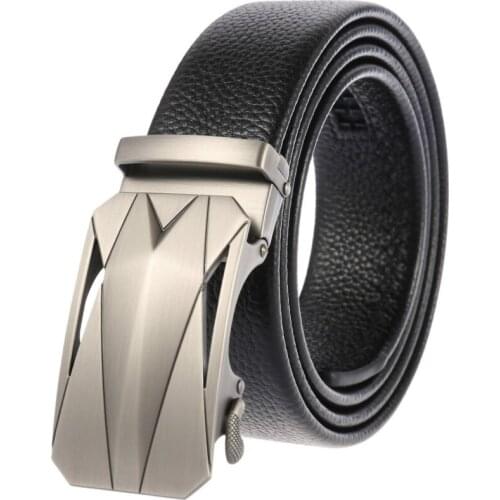 Mens leisure belt automatic buckle layer leather business belt LY136-22078-5 high quality men fashion belts