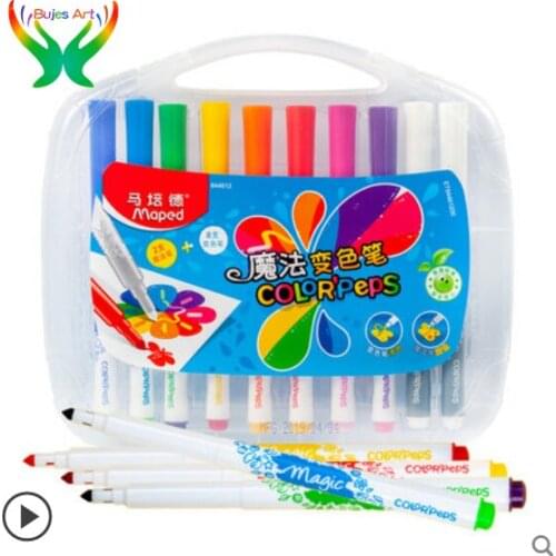Maped Magic color changing pen childrens interesting color changing watercolor pen 10 pcs 16 color art suupplies