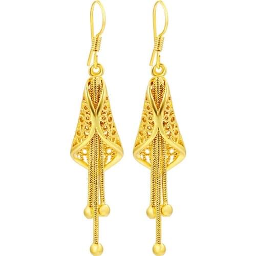 Not Fade 18K Gold Jewelry Drop Earring for Women Eringes Bizuteria Argent Bijoux Joyas Bijoux Femme Orecchini Garnet Jewelry