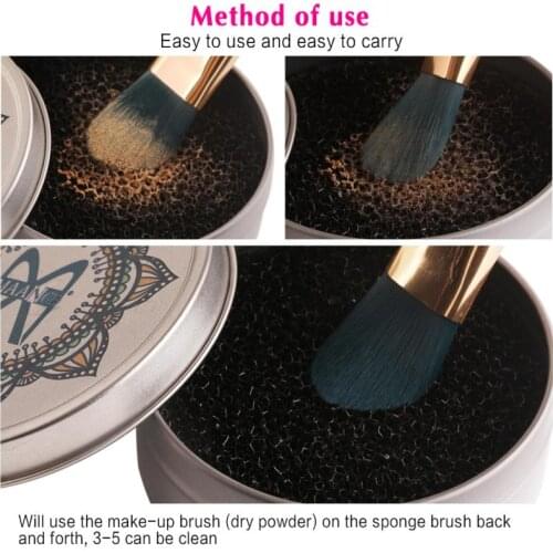 Makeup Brush Cleaner Make Up Brushes Scrub Box Double Filtration Deep Soft Cleaning Cosmetic Brush Cleaner Scrubber Board Tool