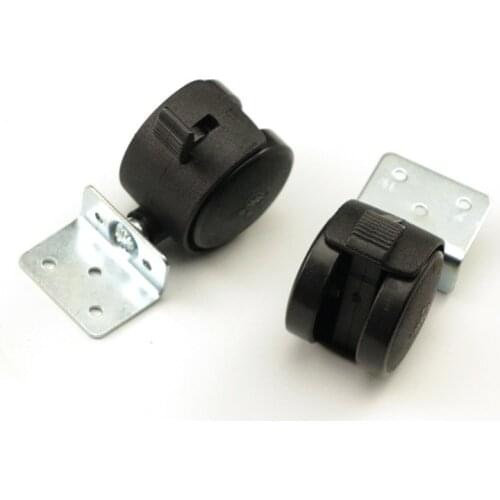 4Pcs/Lot 40mm Replacement Angle Swivel Casters Black for Furniture Accessories Office Chair Sofa Rolling Roller Wheels Casters