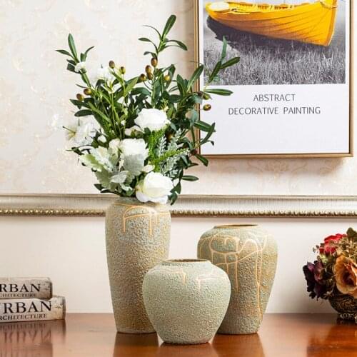 Modern Japanese Style Ceramic Coarse Pottery Vase Pastoral Porcelain Flower Pot