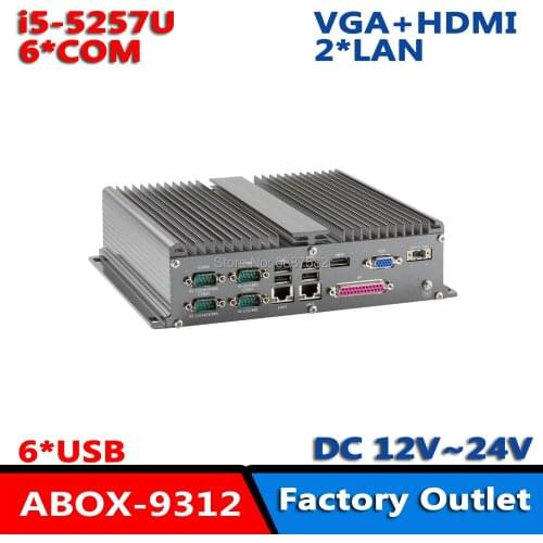 Ultra-Small Fanless Embedded System 5th Generation Intel Core i5-5257U Mini POS BOX PC