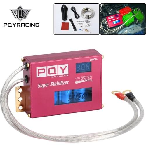Universal Power Engine Chip Turbo Voltage Boost Regulator ECU Ignition Booster Volt Stabilizer LED Display Volt Controller