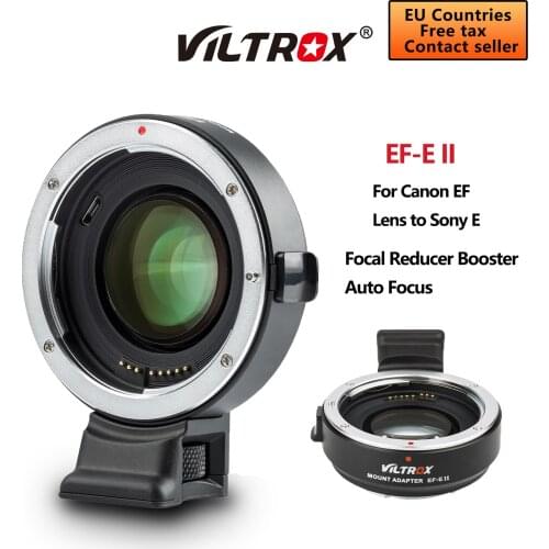 Viltrox EF-E II Auto Focus 0.71X Lens Adapter Reducer Speed Booster for Canon EF Lens to Sony E Mount Camera A6400 A7RII A7II A9