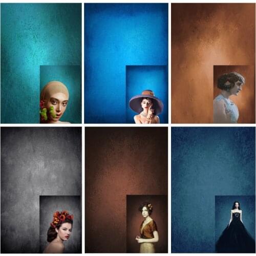 Vintage Gradient Solid Color Photography Backdrops Props Brick Wall Wooden Floor Baby Portrait Photo Backgrounds 210125MB-56