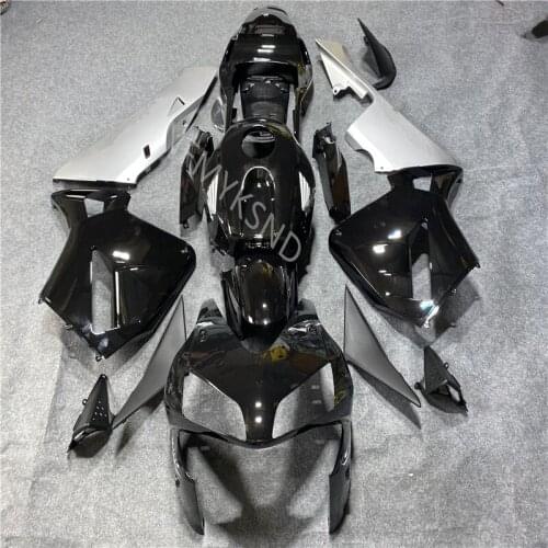 High quality Motorcycle Fairing fit For Honda CBR 600 RR 2003 2004 CBR 600 RR 03 04 black silve Bodywork Injection Plastics Fa