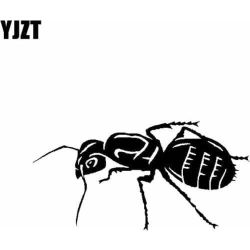 YJZT 13CM*6.6CM Cartoon Ant Insect Vinyl Artistic Decal Car Sticker Black/Silver C19-0464