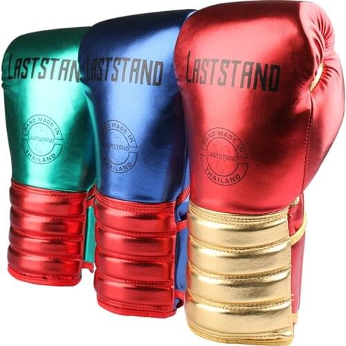 1 Pair Metal color Kids/Audlts Child Women Men Boxing Gloves for Sandbag Punch Training Muay Thai Karate Fight Mitts DEO 6-12oz