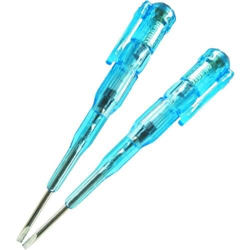 1PCS Electrical Test Pen, Screwdriver Shape Transparent Portable Voltage Tester Pen Voltage Circuit Tester
