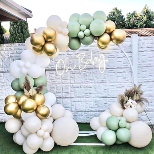 105pcs Wedding Decor Balloon Garland Arch Avocado Green Peach Latex Ballon Chain Birthday Party Baby Shower Anniversary Supplies