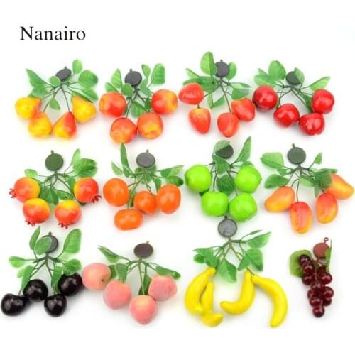 12pcs 3D Magnet Artificial Food Fruit Cartoon Kitchen Home Refrigerator Door Stickers Decorative Removable Wall Sticker